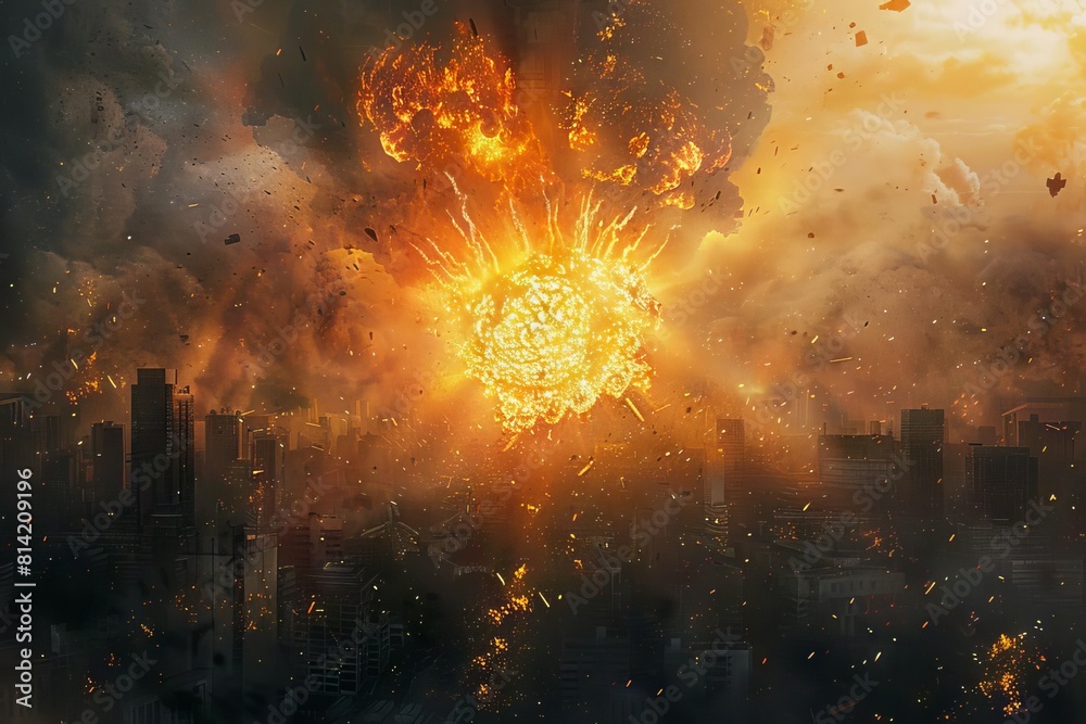 catastrophic nuclear explosion devastating atomic energy and warfare consequences digital art catastrophic nuclear explosion devastating atomic energy and warfare consequences digital art