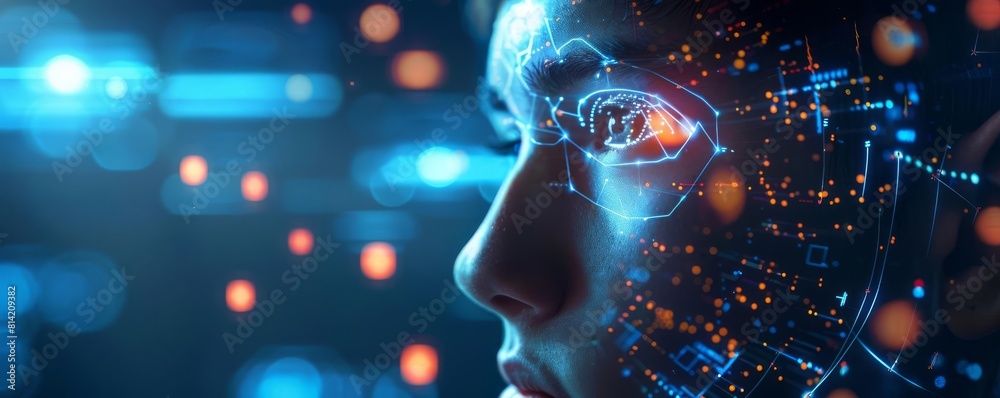 A young adult setting up a digital wallet with facial recognition and fingerprint scanning for cryptocurrency transactions A young adult setting up a digital wallet with facial recognition and fingerprint scanning for cryptocurrency transactions