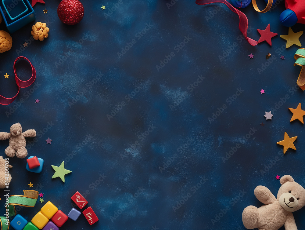 blackboard background with toys blackboard background with toys