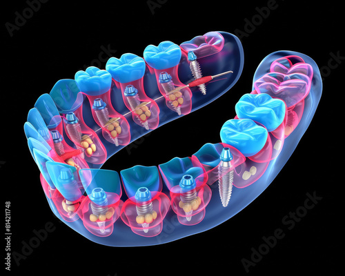 Visual Representation of Oral Health , Bacteria Attack on Teeth © bravissimos