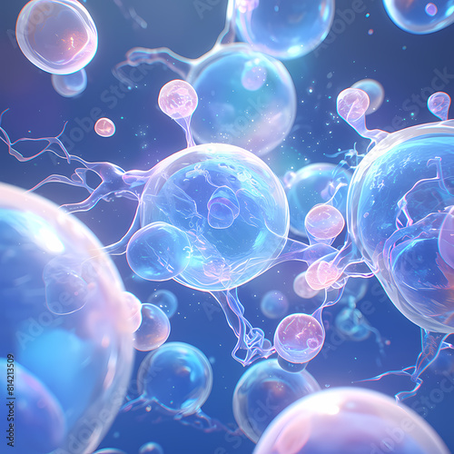 Explore the Microscopic Wonderland: Stunning 3D Rendered Visualization of Cellular Life