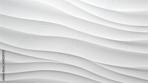 3D white wave pattern wall panel.