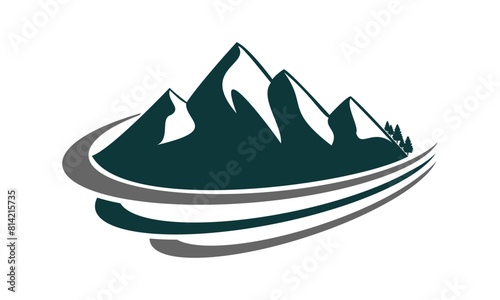 Elegant mountain illustration design vector