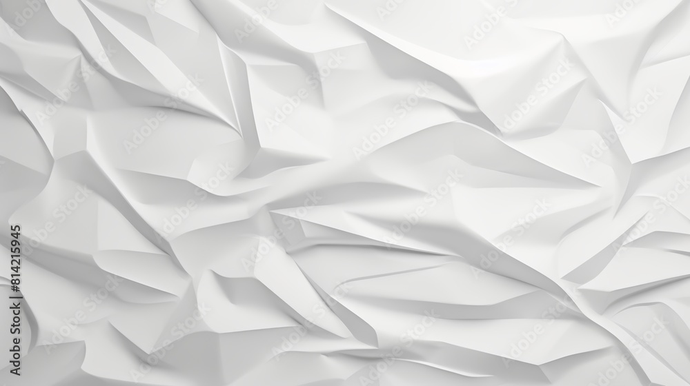 Fototapeta premium Wrinkled white fabric with soft folds.