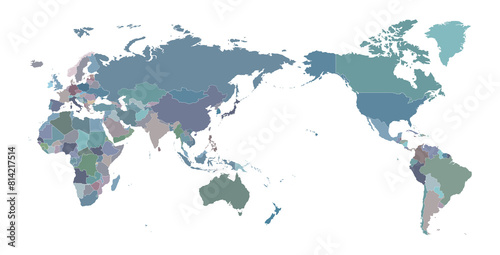 Map of world. an isolated map of the world