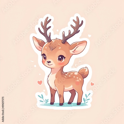cartoon deer  kawaii animal