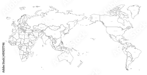 Map of world. an isolated map of the world photo