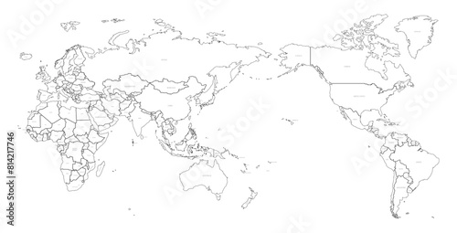 Map of world. an isolated map of the world