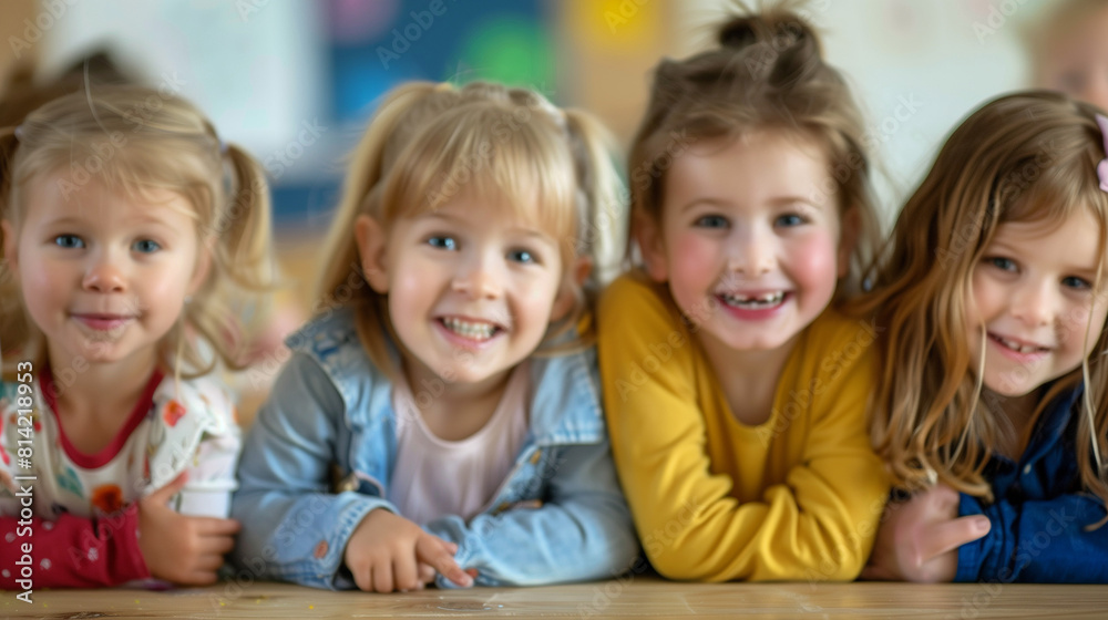 Group of Young Children Posing for Picture Group of Young Children Posing for Picture
