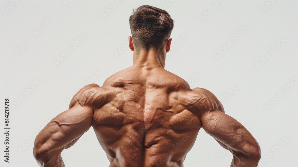 Fototapeta premium Mans back muscle and body structure