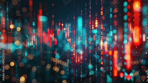 Stock market and trading, digital graph, financial or forex graph chart business