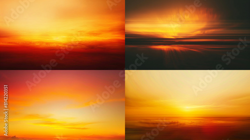 Yellow orange sunset dawn blurred monophonic background texture pattern wallpaper