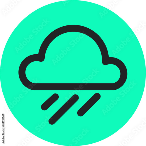 thunderstorm weather outline icon.severe weather alert.stock illustration