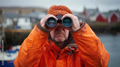 Scotland Orkney Islands Stromness - Worker looking