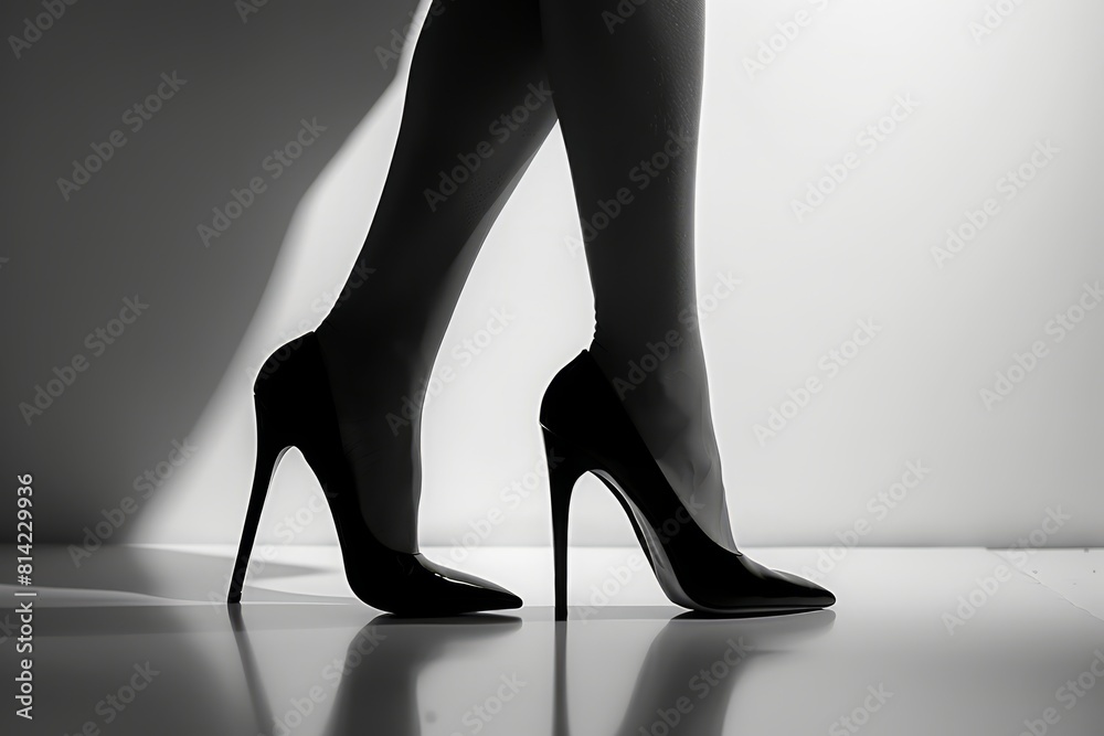 Minimalist composition showcasing a pair of womans legs generative ai Minimalist composition showcasing a pair of womans legs generative ai