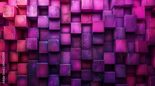 purple 3D cube box geometric pattern, shift geometry texture. Wall Art Design for Home Decor, 4K Wallpaper & Background for desktop, laptop, Computer, Tablet, Mobile Cell Phone, Smartphone, Cellphone