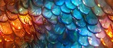 Capture a close-up of a majestic mermaids iridescent scales blending with shimmering sequins