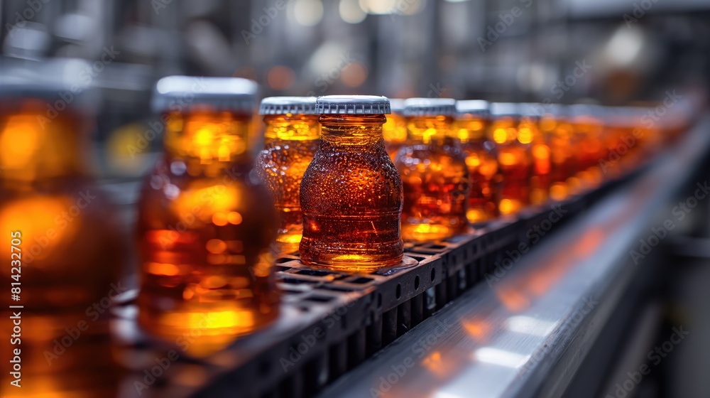 Beverage factory interior. Created with Generative AI. Beverage factory interior. Created with Generative AI.