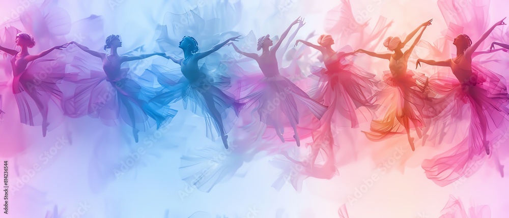 Illustrate the intricate movements of a robotic ballet troupe from above Illustrate the intricate movements of a robotic ballet troupe from above
