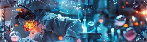 Capture an unexpected low-angle shot showcasing a futuristic culinary scene Include floating utensils