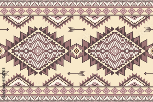 Navajo tribal vector seamless pattern.Native American ornament.Abstract ethnic geometric pattern background design wallpaper, Indian border background,carpet,wallpaper,clothing,wrapping,batic,fabric,