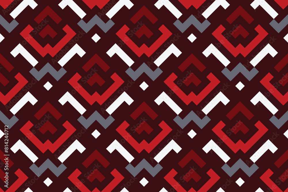 modern seamless pattern with red color