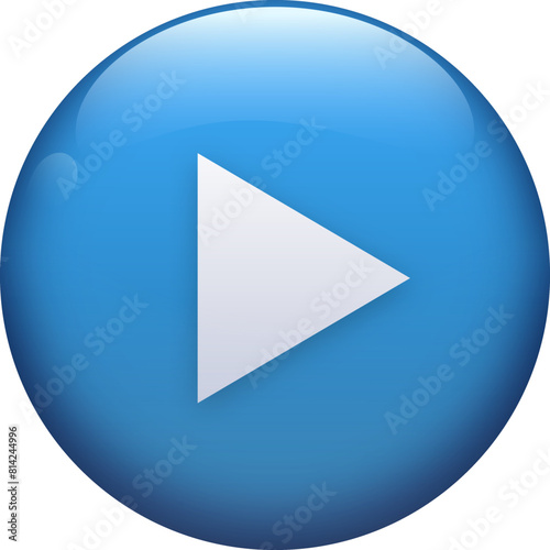 Blue Frutiger Aero Play Button