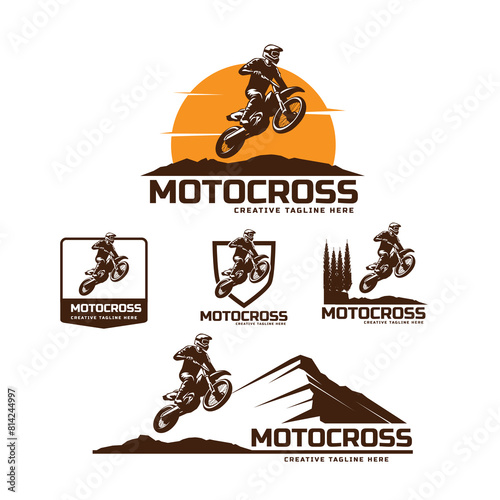 motor cross sport logo vector illustration  photo