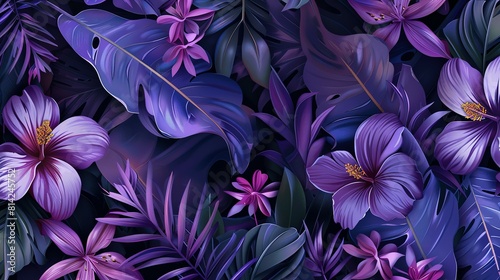 Botanical plants purple ambience wallpaper botanical