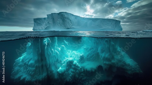 Arctic Sky  Stunning Submerged Iceberg Revealed