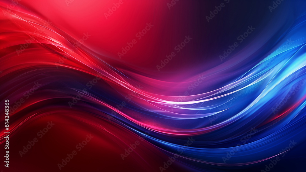 Vibrant Abstract Wave Design in Red and Blue for Creative Backgrounds and Dynamic Wallpapers 8K Wallpaper High-resolution