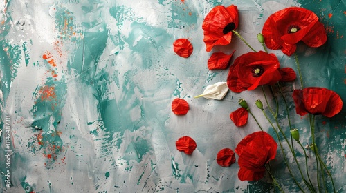 Red Poppy Flowers Celebrating Italy’s Liberation Day, Symbolizing Peace and Remembrance