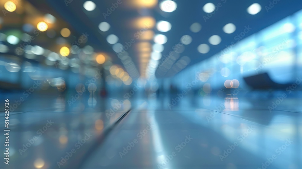 Fototapeta premium Blurry background at the airport (Blurred - For insert caption or editorial text)