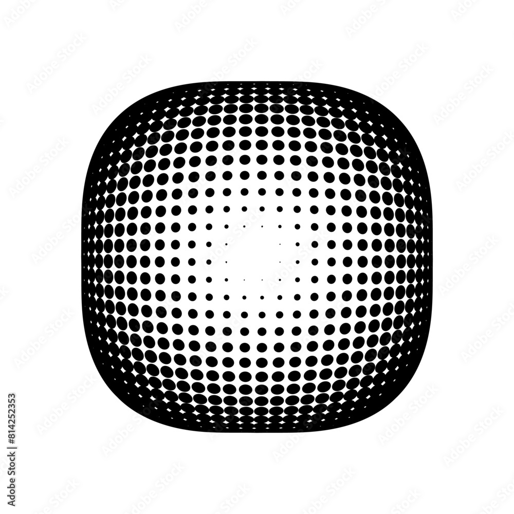 Halftone dot sphere. Black white gradient. Vector abstract design. Geometric shape illustration. Halftone dot sphere. Black white gradient. Vector abstract design. Geometric shape illustration.