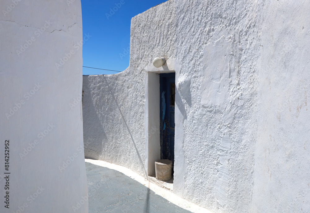 The narrow alleyways of Pyrgos village on the island of Santorini. The narrow alleyways of Pyrgos village on the island of Santorini.