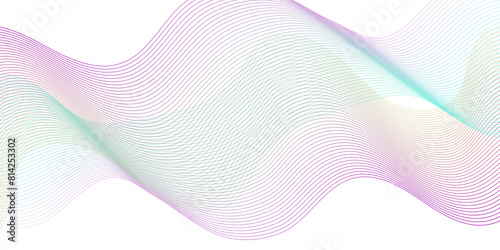Vector abstract pink digital blend wave lines technology background. Modern minimal gradient white flowing wave lines and glowing moving lines. Futuristic technology and sound wave lines background.