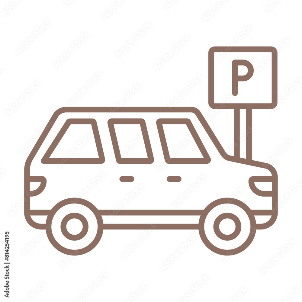 Fototapeta premium Parking Area Icon