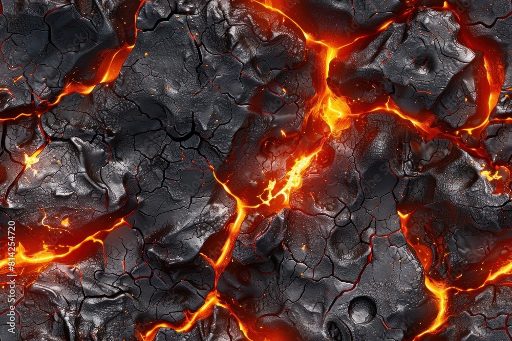 Raging and Fluid Lava Pattern with a Seamless and Captivating Flow of Molten Elements Raging and Fluid Lava Pattern with a Seamless and Captivating Flow of Molten Elements
