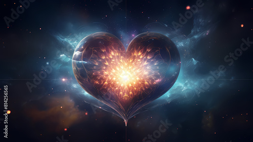 Glowing heart illustration