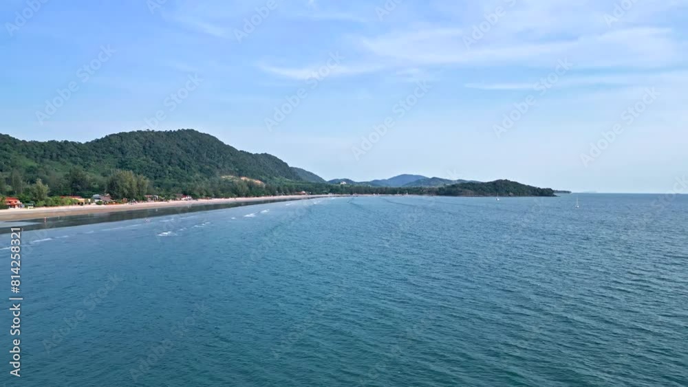 Tropical islands from the air, beaches of Thailand, sea, view from a drone Tropical islands from the air, beaches of Thailand, sea, view from a drone
