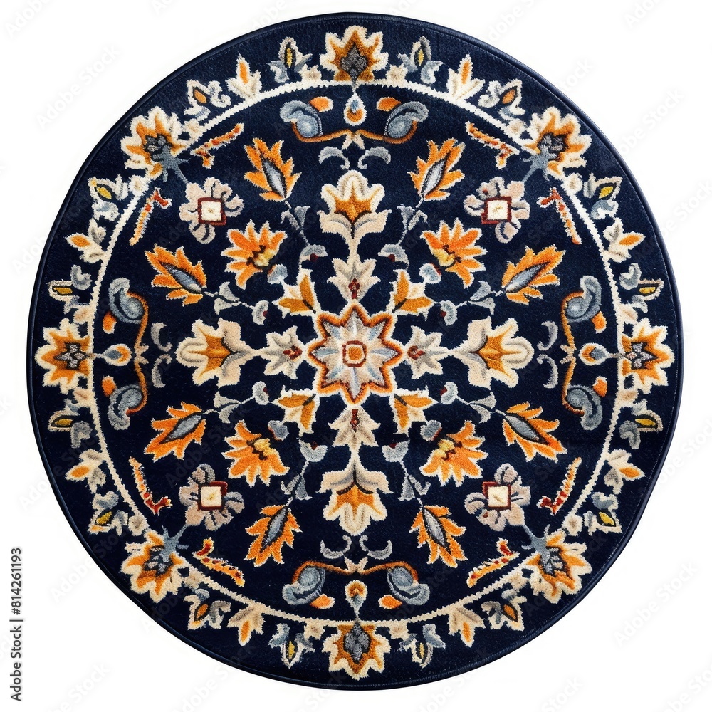 round floor carpet isolated  