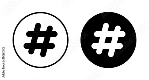 Hashtag icon vector isolated on white background. hashtag vector icon