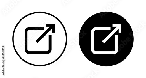 Link icon vector isolated on white background. Link vector icon. External link symbol vector icon. Hyperlink symbol