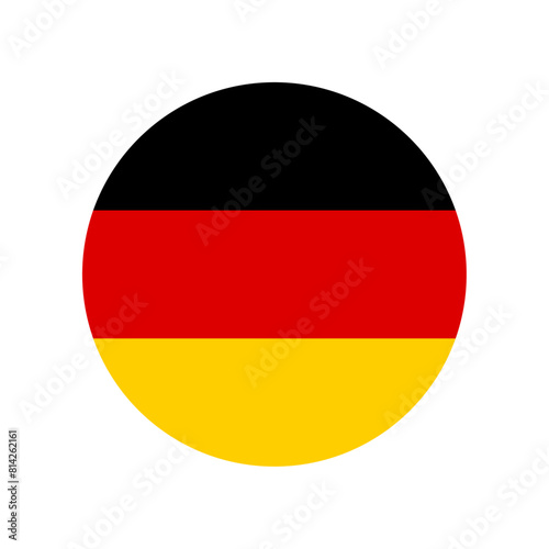 Round German flag icon