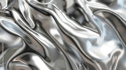 Abstract texture shines on silver stainless steel