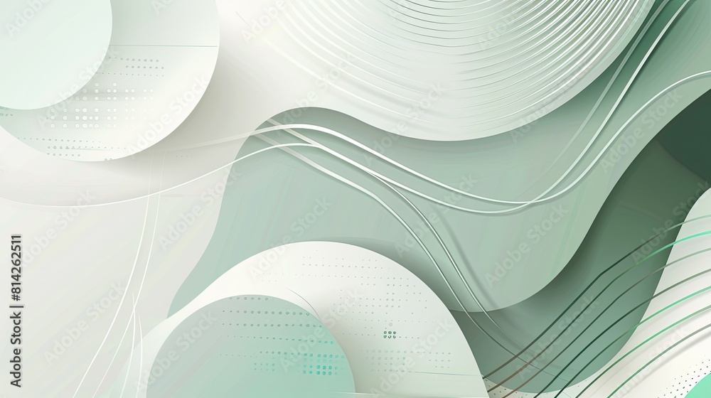 Fototapeta premium abstract modern green geometric lines