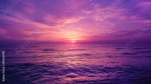 Horizon Purple sunset beach