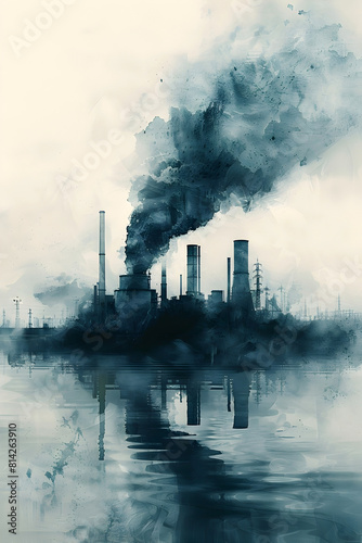 Regulatory Challenges of Expanding Global Nuclear Energy Depicted in Moody Watercolor