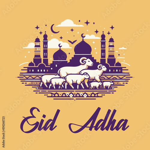 islamic background with arabic calligraphy eid adha