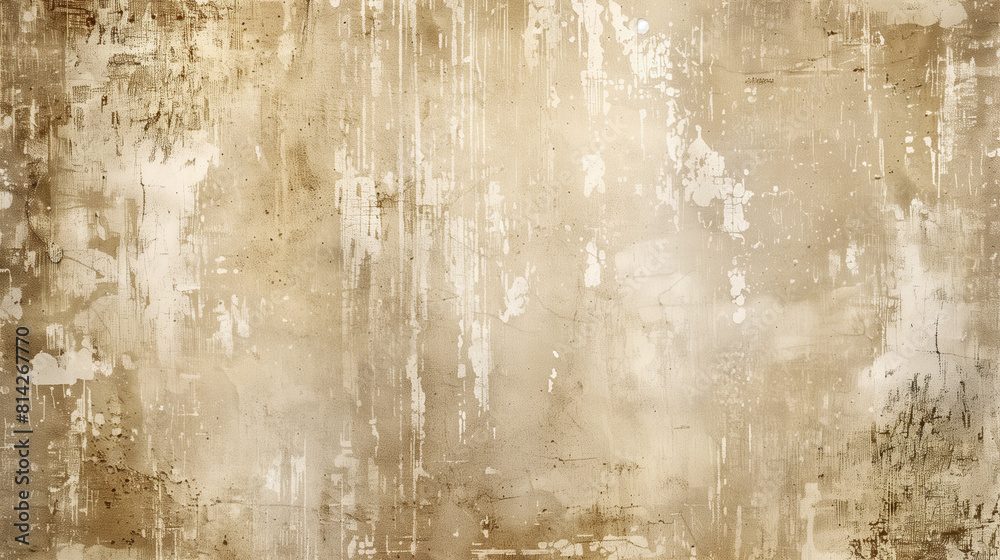 Obraz premium Grungy Beige and Brown Wall Texture, Distressed, Rustic Style
